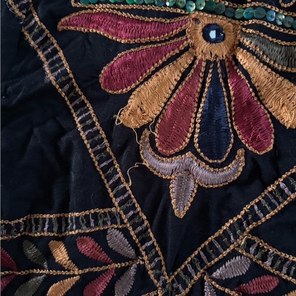 Free People Isabella Embroidered Jersey Tank SMALL - Picture 3 of 6